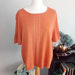 City Blues by Korey vintage orange knit top
